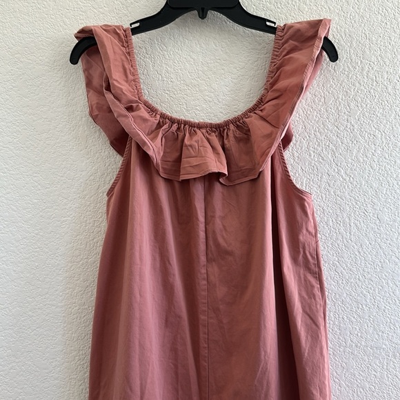 The Nines by Hatch Pink Ruffle Collar Cropped Jumpsuit - Picture 8 of 10